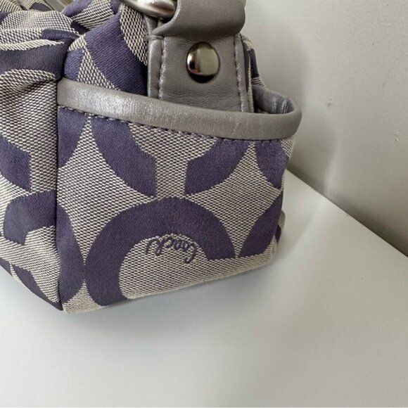 Coach Parker Op Art Lavender and Gray Jacquard Signature Hobo Shoulder Bag - Picture 3 of 15